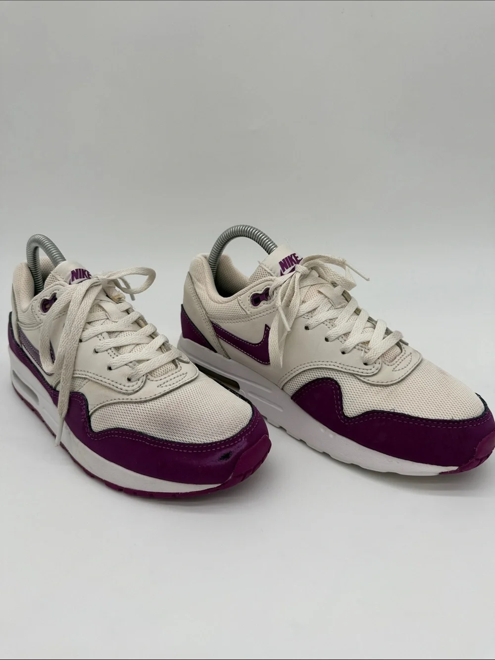 Nike Air Max 1 GS 'White Viotech' Youth Size 6